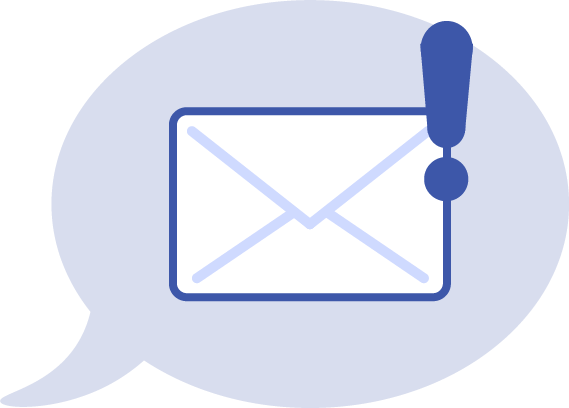 Illustration av en epost