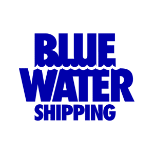 Blue water shipping logo