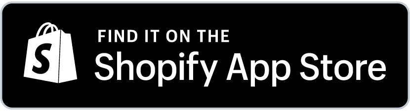 Shopify logo and the text "find it on the shopify app store"