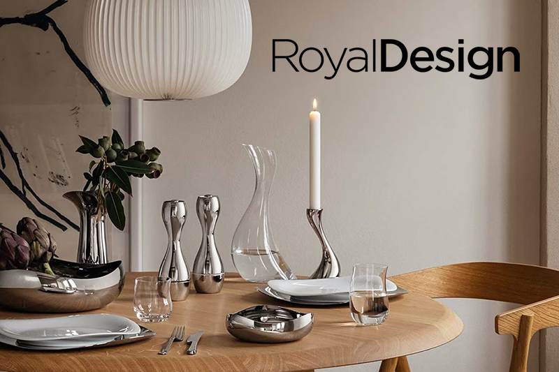 Elegant table setting with designer products from RoyalDesign in a modern home