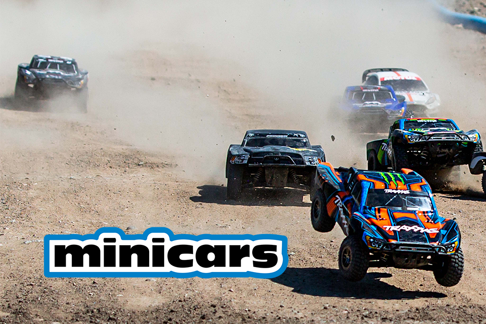 Minicars remote controlled cars in thrilling offroad race